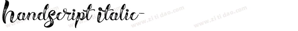 HandScript Italic字体转换